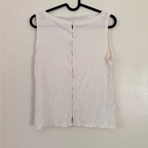 Abercrombie & Fitch Ivory Button-Back Blouse